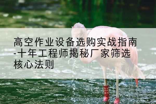 万荣剪叉式升降机厂家-高空作业设备选购实战指南-十年工程师揭秘厂家筛选核心法则