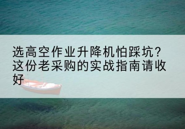 万荣高空作业升降机厂家推荐-选高空作业升降机怕踩坑？这份老采购的实战指南请收好