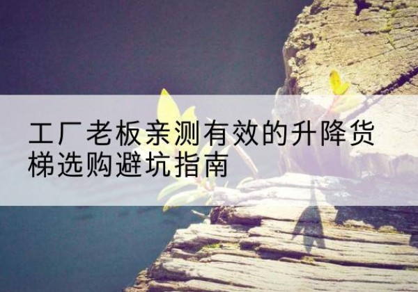 万荣升降货梯怎么选-工厂老板亲测有效的升降货梯选购避坑指南